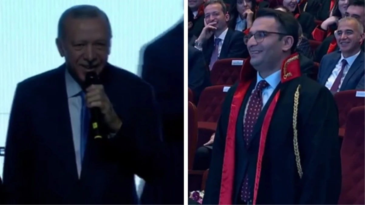 Cumhurbaşkanı Erdoğan ile savcı arasında gülümseten 