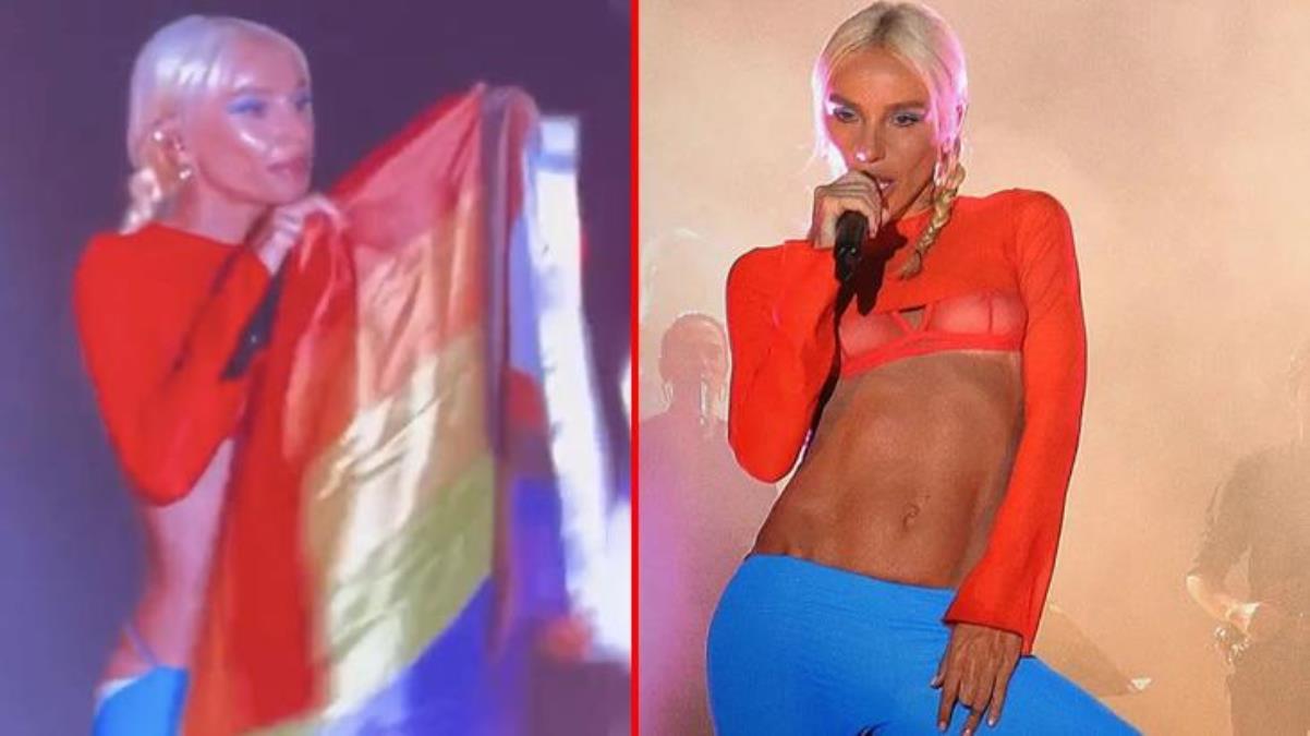 Konserinde LGBT bayrağı açan Gülşen, tepki gösteren seyircilere kızdı