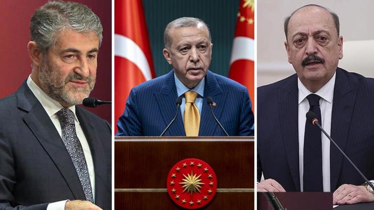 Cumhurbaşkanı Erdoğan'dan iki bakanla sürpriz görüşme! Masada asgari ücret ve EYT var