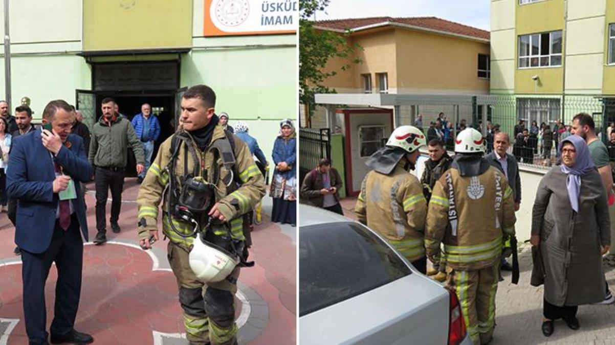 İstanbul'da oy kullanma işleminin devam ettiği sırada okulda yangın çıktı