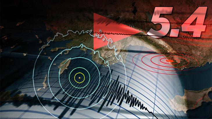 Son dakika! Akdeniz'de 5.4 büyüklüğünde deprem
